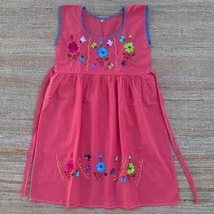 Girls Mexican Dress Hand Embroidered